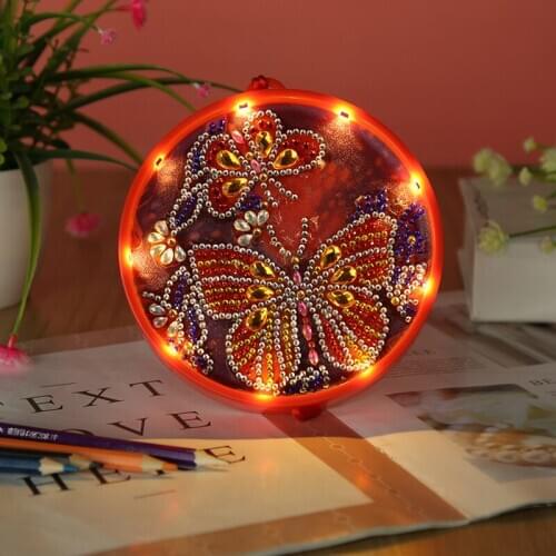 5D DIY Butterfly Special Shape LED Diamond Painting Pendant Night Light Lamp Cross Stitch Embroidery Christmas Gift