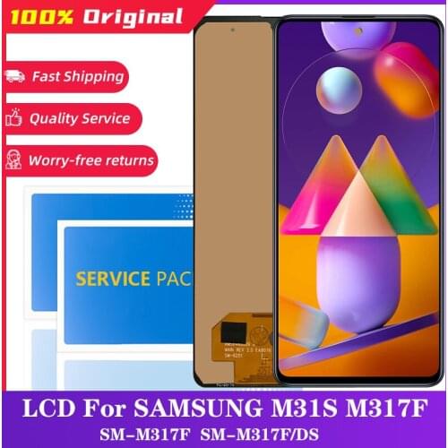 6.5" LCD Screen For Samsung Galaxy M31S M317 SM-M317F M317F/DS LCD display Screen Touch panel Digitizer with frame Assembly