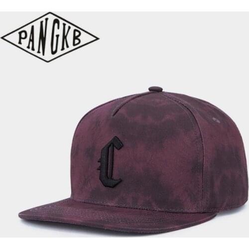 PANGKB Brand BLACKLETTER C CAP black purple started hip hop snapback hat for men women adult outdoor casual sun baseball cap
