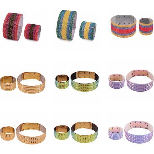 2 Pcs Statement Choker Necklace Bracelet Set Women Gold Color Leather Collar Maxi Necklace African Jewelry Adjustable Chokers