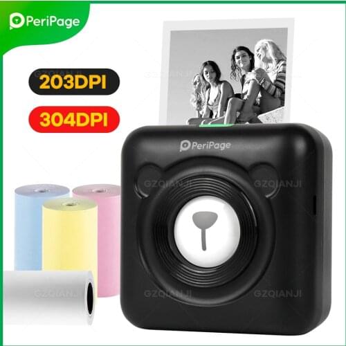 Photo Label Sticker Notes Printer Machine Mini Wireless Photo Printer Manufacturer A6 Black Color 58mm Printing Paper roll 2021