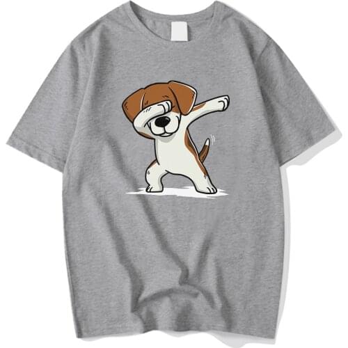 Hip Hop Cool Dog Printed MenS T-Shirt Loose Comfortable Short Sleeved Vintage Branded Tops Fashion New Traveling Tshirt Men