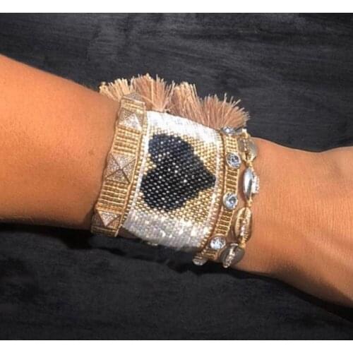 BLUESTAR 2021 Femme Bracelet Heart Star Bracelets MIYUKI Bead Pulseras Mujer Moda Handmade Shell Woven Armband