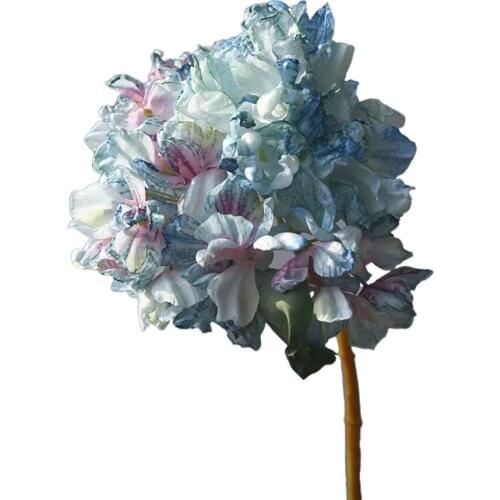 Artificial Flowers Decorations Focal Edge Simulation Plants Hydrangea Dried Floral Bunch 36cm Bridal Retro Lifelike Bouquet