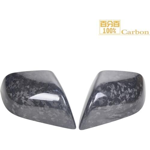 Forged Carbon Fiber Rearview Mirrors Guard Covers Caps Side Mirror Protector for Tesla Model 3 Exterior Modification
