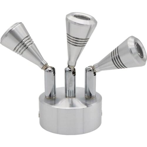 Multi head jewelry display lamp, universe direction cabinet battery lamp, remote control accent recharging glass spot light