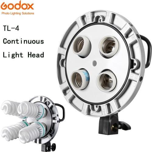 Photo Studio Godox TL-4 4in1 E27 Socket Tricolor Bulb Light Speedring Lamp Head Multi-Holder Camera Photography Lighting