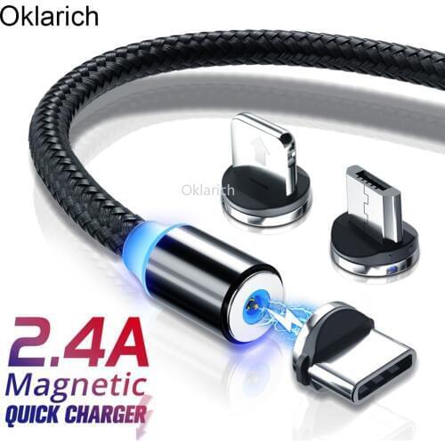 BaySerry Fast Charging Magnetic USB Cable Type C Micro Cable Type-C Magnet Charger For iphone Samsung Android Mobile Phone Cable