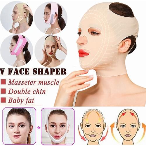 Full Face Lift Sleeping Mask Cheek Chin Slimming Belt Strap Facial Lift-Up Bandage Thin Massage Shaper