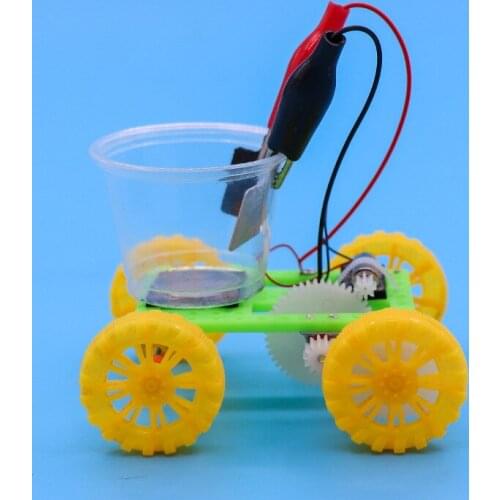 Science technology DIY Science Physics Experiment Saltwater Power Car Kids Handmade Puzzle Assembled Toys Physics Teaching Resou