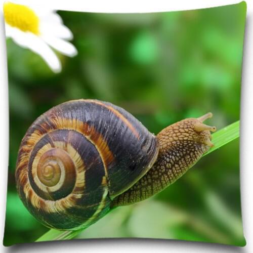 Natural Insect Snail pattern Sofa Home car Decorative Throw Waist Pillow Case Cushion Cover