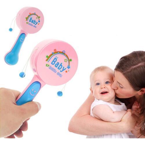 New Baby Rattles toy Intelligence Grasping Plastic Hand Bell Rattle Funny Educational Mobiles Toys Birthday Gifts