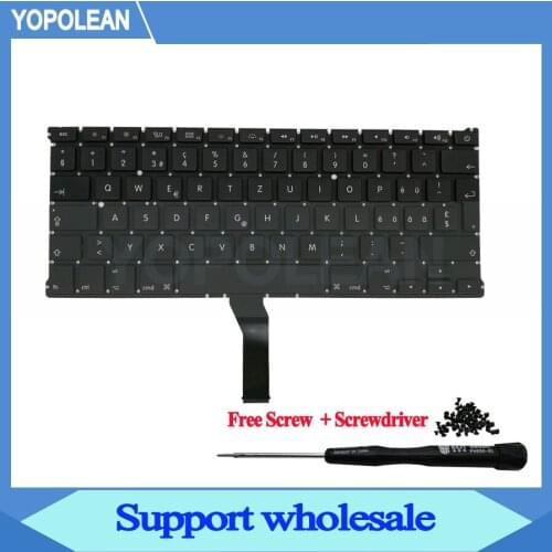 New A1369 A1466 Swiss Keyboard For Macbook Air 13" 2011 2012 2013 2014 2015 2017 Free Screw Screwdriver
