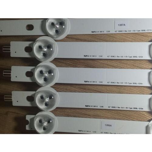 100% New!FOR LG42LP360C-CA 42inch ROW2.1 REV0.6 1 L2-Type 6916L-1216A 6916L-1214A 6916L-1215A 6916L-1217A 1Set =10pcs 1PCS=5LED