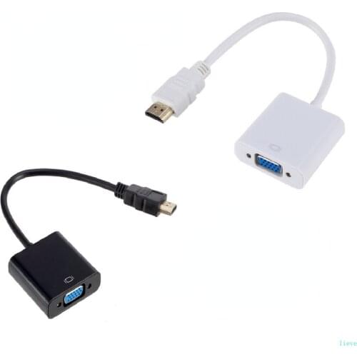 2021 NEW HD 1080P HDMI To VGA Cable Converter HDMI Male To VGA Famale Converter Adapter Digital Analog For Tablet lLaptop PC TV