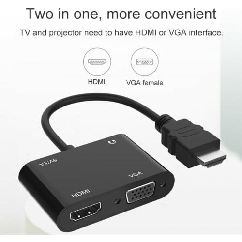 Portable HDMI Male to VGA HMDI Female Video Adapter Converter Cable 1080P