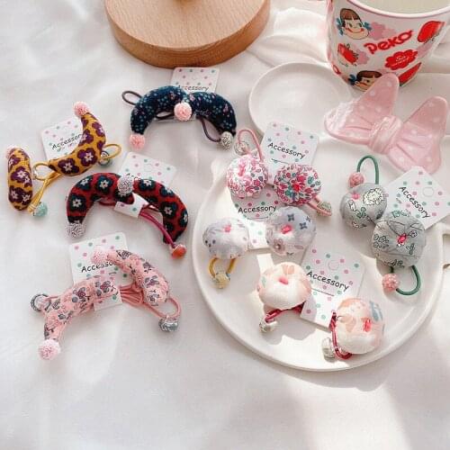 2 Piece Elastic Hair Bands For Girls Cute Hair Accessories Set Hair Scrunchies Children Hair Wear Hair Styling Tools