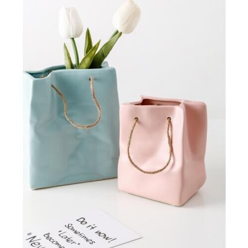 Nordic Light Luxury Creative Ceramic Vase Home Decoration Living Room Flower Vase Decor Indoor Dining Table Small Ornament