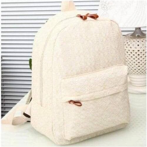 Sweet Women Girl Canvas Lace Backpack Bag Campus Bags
