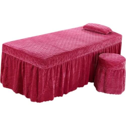 Standard Massage Table Skirt Beauty Face Facial Bed Cover Linen Valance Sheet for Most Cosmetic Beds
