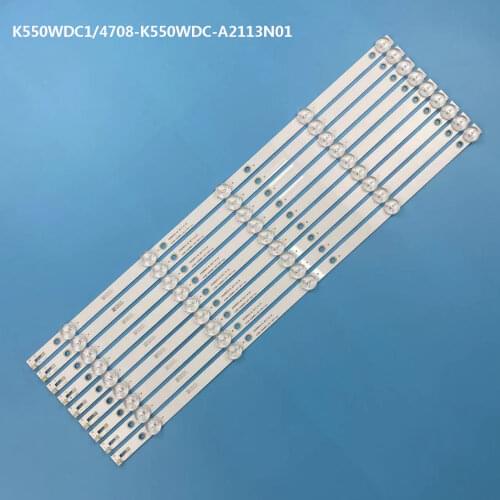 LED Backlight strip 6 lamp K550WDC1 A1/A2 4708-K55WDC-A2113N01 For Phi lips 55'' TV 55U5080 55PUF6022/T3 100%NEW