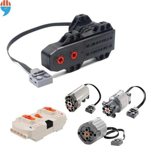 Technical parts motor multi power functions tool servo blocks train 8293 8883 motor PF model sets building Compatible All Brands