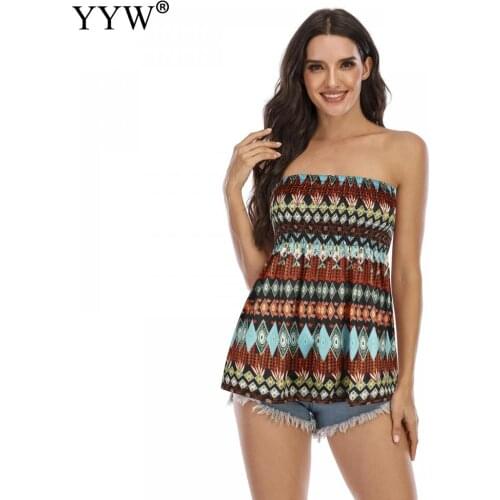 Tube Top Summer Beach Tshirt Fashion Backless Strapless Sexy Tee Shirts Women Tops Plus Size Elasticity Casual Female T Shirts