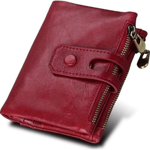 Women Wallet Female Coin Purse Genuine Leather Small Walet Portomonee Lady PORTFOLIO Zipper For Girls Vallet Mini Purse