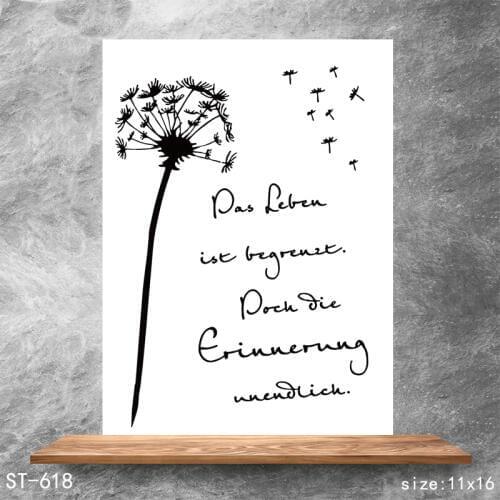 ZhuoAng Dandelion Transparent Stamps DIY Scrapbooking Album Card Making DIY Decoration Making Embossing Stencil