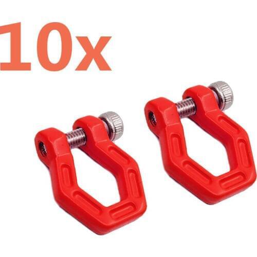 10Pcs RC Car Metal Bumper Hook Decoration trailer Tow Hook Accessories For 1/10 Models Climbing Car Axle SCX10 90046 TRX4 D90