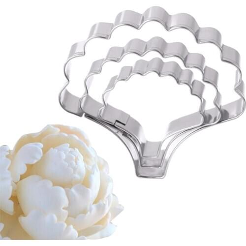 3Pcs/Set Stainless Steel Star Petal Shape DIY Hand-made Biscuit Baking Mold Biscuit Mold Fondant Cake Mold Kitchen Tool