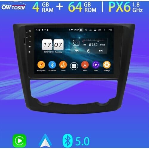 9'' DSP PX6 4+64GB Bluetooth 5.0 Tethering GPS Navi Carplay 4G LTE Android 10 Car Multimedia Player For Renault Kadjar 2015-2019