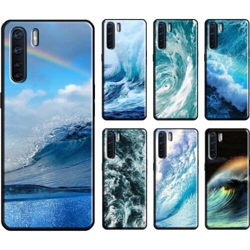 Blue Sea Ocean Waves Cover For OPPO A91 A72 A52 A15 A83 Reno 4 Pro 2 Z A3S A5S A1K F7 A9 A5 A31 A53 2020 Case