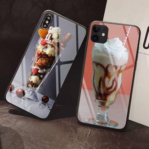 Ice cream art Phone Case Tempered Glass For iPhone 12 Pro Max Mini 11 Pro XR XS MAX 8 X 7 6S 6 Plus SE 2020 case