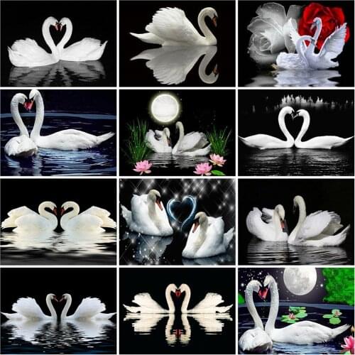 Evershine Diamond Painting Swan 5D DIY Diamond Embroidery Sale Animal Rhinestone Pictures Full Square Mosaic Home Decor Gift