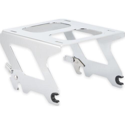 Chrome Solo Tour Pack Pak Luggage Mounting Rack Quick Release Fit 2018-UP Harley Softail FLDE FLHC FLHCS FLSL FXBB