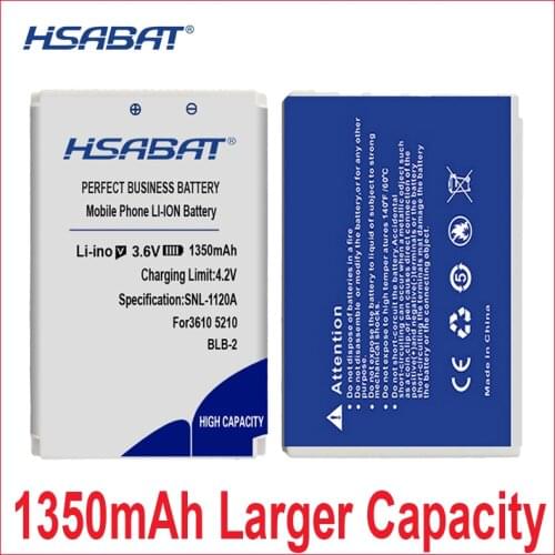 HSABAT BLB-2 New 1350mAh Battery for Nokia 3610 5210 6500 6510 7650 8210 8250 8310 8850 8890 8910