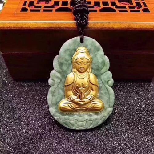 JadeES Necklace Gold Yellow JasperES Pendants for Men jewelry pendant buddha best selling 2020 Good Luck
