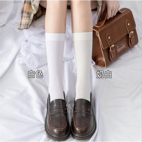 Summer Women Solid Color Stockings Sexy Over Knee Hosiery Anime Accesories Lolita JK Socks B1758