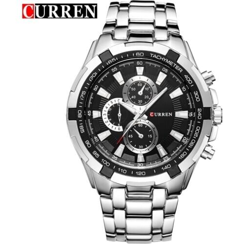 Top Brand Luxury CURREN Watches Men Fashion&Casual Quartz Male Wristwatches Classic Analog Sports Steel Band Clock Relojes