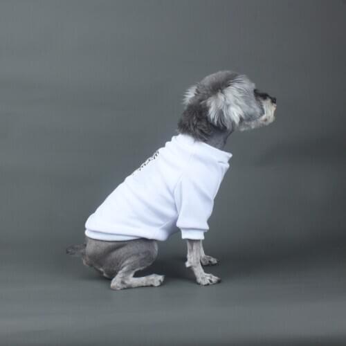 New 2021 Dog Clothes for Small Medium Dogs Fashion Designer Dog Hoodie Letter Print Schnauzer Sweatshirt Bulldog Costume A185