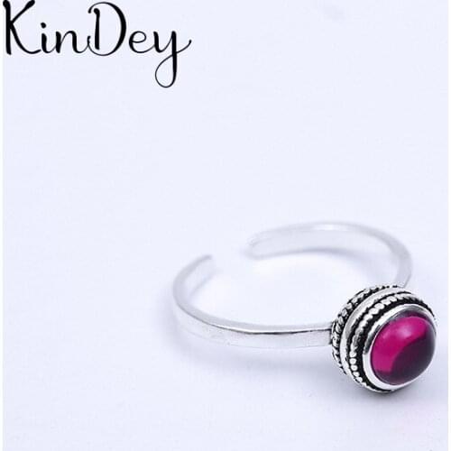 Charming Original Design Bohemian Red Rings For Women Fashion Open Finger Rings Female Boho Jewelry 2021