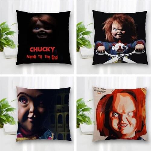 Custom Chucky Pillowcase With Zippered Bedroom Home Office Decorative Pillow Sofa Pillowcase Cushions Pillowcover