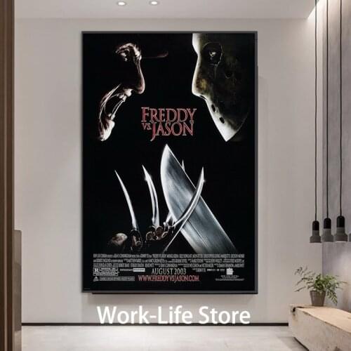 Posters and Prints Nightmare on Elm Street Friday the 13th Horror Movie Poster Wall Art Picture Canvas Painting for Home Decor