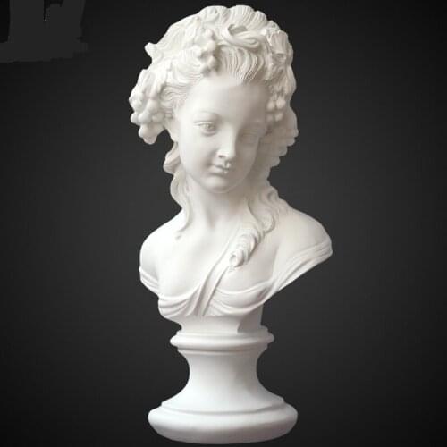 Nordic Character Bust Statue Sculpture Resin Artwork Decoration David Plaster Figurine Home Accessories Ornament Sketch Facial