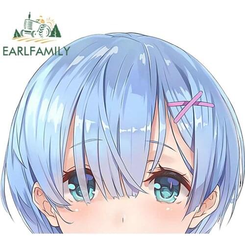 EARLFAMILY 13cm x 10.6cm for Style PK Rem Render Car Sticker Nishikino Maki Akishino Himeka Creative Waterproof Vehicle Decal