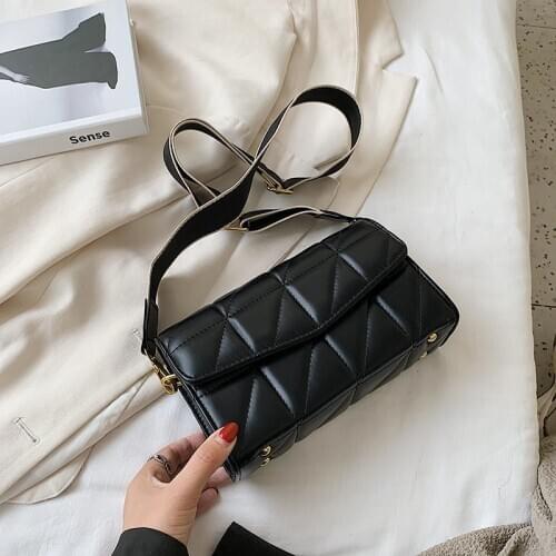 Solid color pu Leather Shoulder Bags For Women 2020 Travel Handbag Fashion Simple Crossbody Messenger Bag Ladies Cross Body Bag