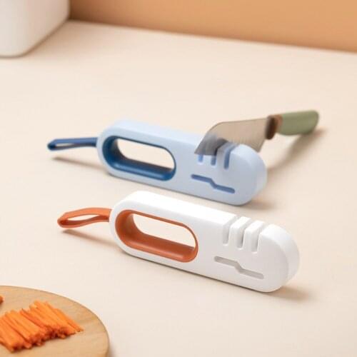 Knife Sharpener 4 Stages Professional Kitchen Grinder Knives Whetstone Sharpener Tool Anti-slip Sharpener Stone Kitchen Accessor