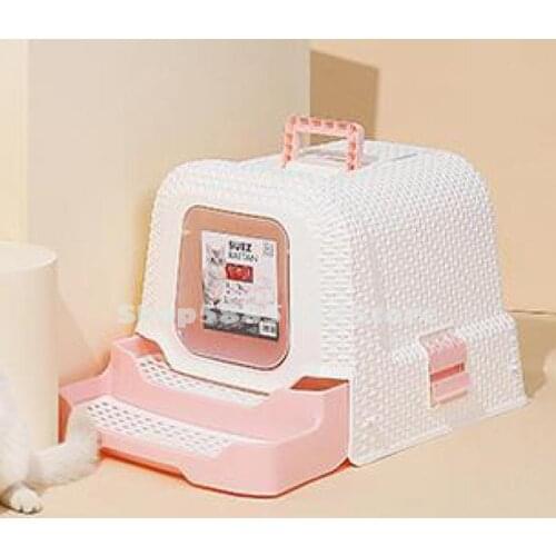 Cat Litter Basin Super Large Fully Enclosed Cat Toilet Drawer Type Deodorant Anti Splash Net Red Cat Litter Basin Cat Products