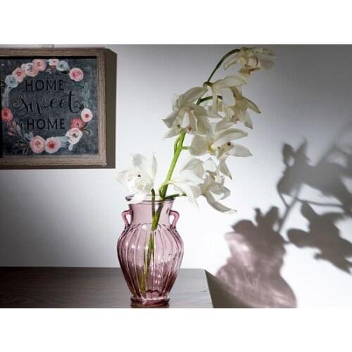 Modern Posy Glass vase 9,2 X7,2 X20cmPembe vase jarrón ваза vaso مزهرية